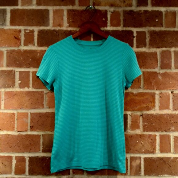 Eddie Bauer Tops - Eddie Bauer💙 Womens Blue Striped Shirt Soft Stretchy Tee Shirt Short Sleeve Top